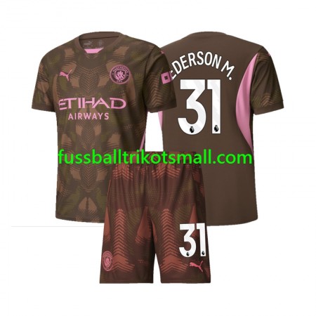 Fußballtrikots Manchester City Ederson M 31 Torwart Kinder 2024-2025 Kurzarm Heimtrikotsatz kaufen